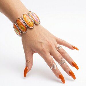 Chunky Orange Bracelet